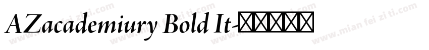 AZacademiury Bold It字体转换